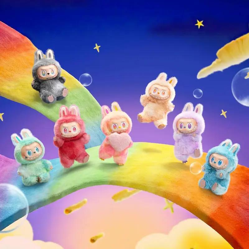 New V3 Popular Keychains Keychains Labubu Plush Keychains Trendy Play Rabub Soft Short Plush Doll Toy Cute Cartoon Pendant for