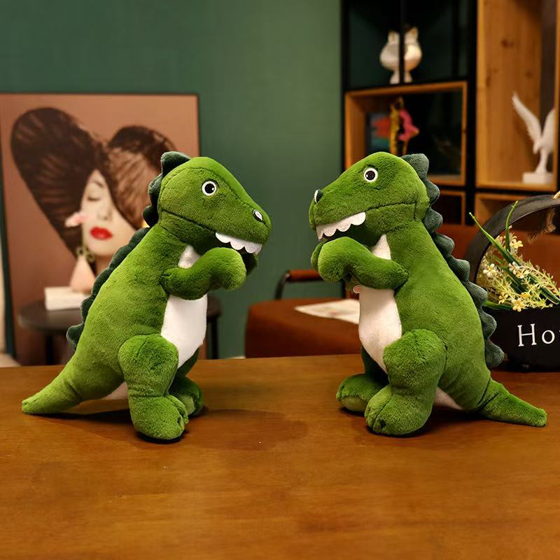 35cm Green Dinosaur Doll Simulation Plush Toy Handmade Doll Cartoon Anime Cute Pillow Cushion Home Decoration Children's Birt