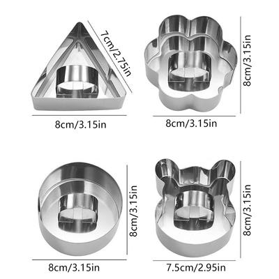 1Pcs Stainless Steel Cake Mold Diy Mousse Cake Cartoon Sushi Mold Rice Ball Press Mold Kitchen Accessories Creative Lunch Bento