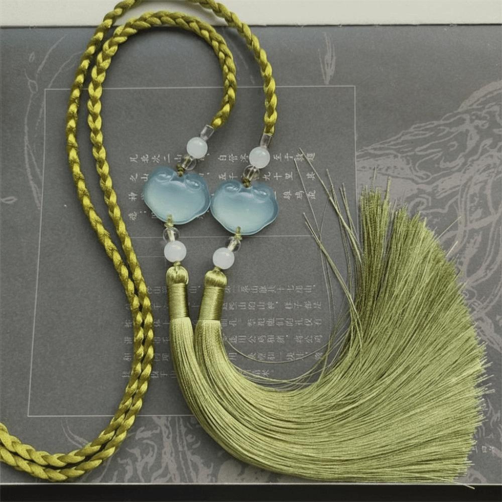 Round Neck Hanfu Palace Sash Belt Simple Waist Cord Belt New Tassel Pendant Belt Gift