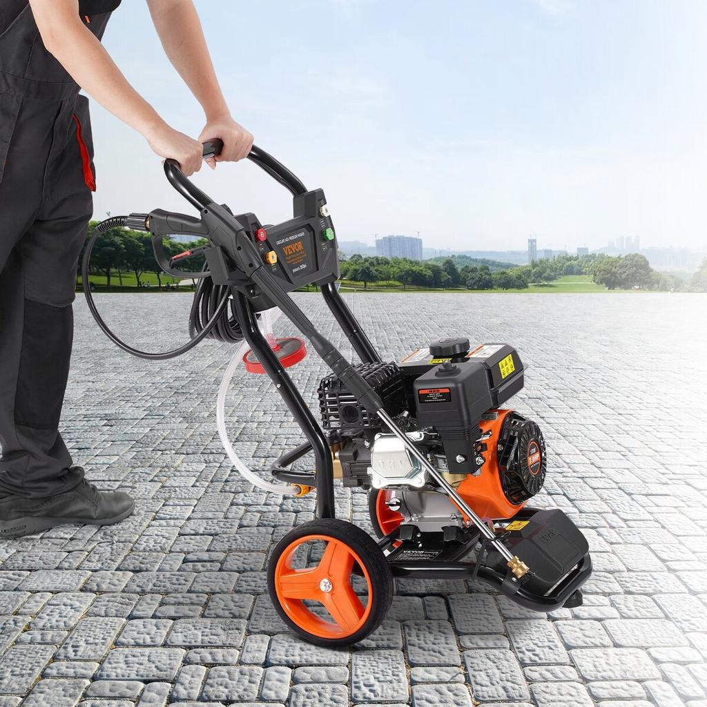 Benzin-Hochdruckreiniger 3950 PSI 10L/min 2.6 GPM mit 5-teiligem Düsensatz für Autos