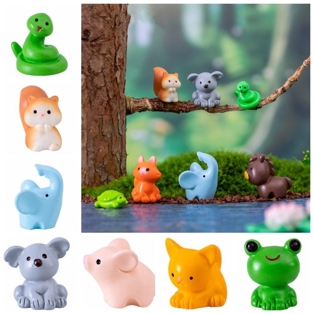 Realistic Animals Micro Landscape Ornaments Animals Figurines  Office Desk Accessories