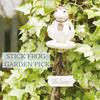 Kishima Garden Antik Ein Stilvoller Natürlicher Frosch Gartenzubehör Pick, KH-61225, Weiß, Größe, Design, Objekt,