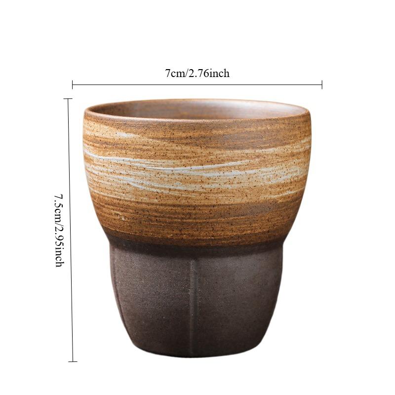 Japanese Ceramic Coffee Cup Pottery Espresso Cups Vintage Kung Fu Tea Cup Office and Household Water Mug Wholesale