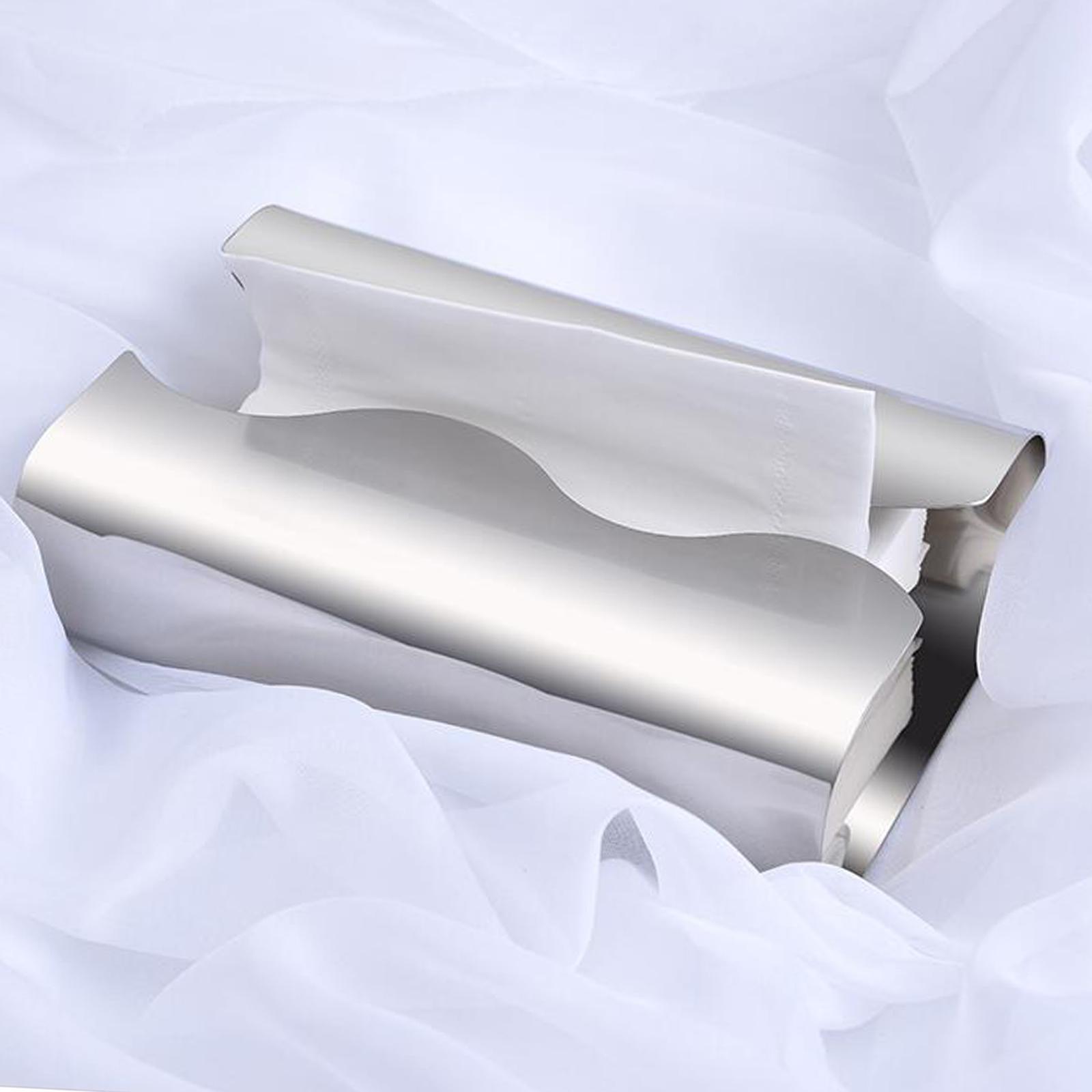 

Коробка для салфеток из нержавеющей стали, изогнутая, подвесная стойка, коробка для салфеток для настенной ванной комнаты