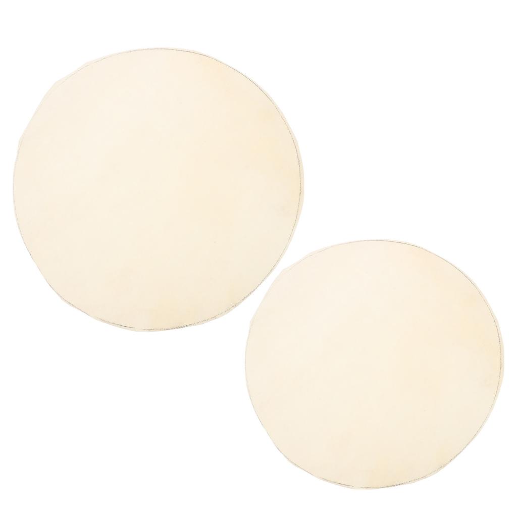 2Pcs Processed Goatskin Drum Skin Replacement for Djembe Conga African Drums Hand Percussion Instruments Long-Lasting Sound