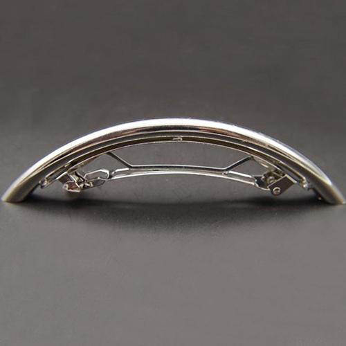 Women's Metal Golden Tone Silver Plated Tube Shape Barrette Hair Clips Hairgrip