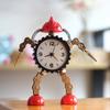 Creative Robot Decorative Clock Korean Cartoon Boy Alarm Clock Quartz Silent Decorative Watch Bedroom Decoration Ornaments