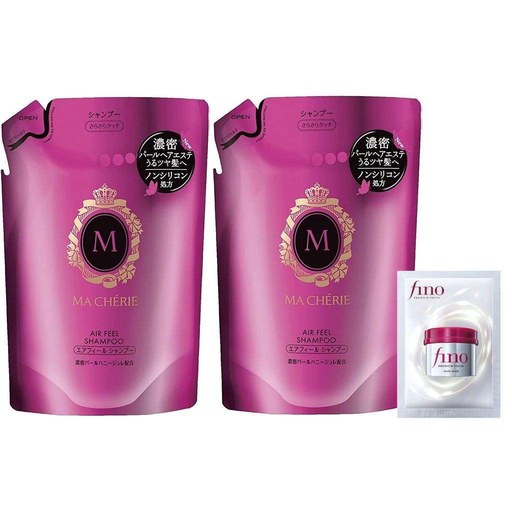 MACHERIE Air Feel Shampoo Refill and 380ml X 2 Bonus Breeze Deo 380ml (Smooth Smooth) + (Sea & Gel) (x 2)