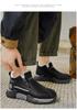 Men's One-Step High-Top Winter Sneakers: Velvet-Lined, Warm, Non-Slip Casual for Work & Driving