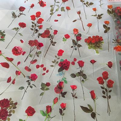 6 Pcs/pack PET Plants Flowers Stickers DIY Scrapbooking Planner Decoration Collage Diary Supplies Aesthetics Stationery Sticker