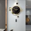Art Deco Wall Clock Living Room Gold Pendulum Luxury Wall Clock Black Modern Design Silent Nordic Unique Home Decor