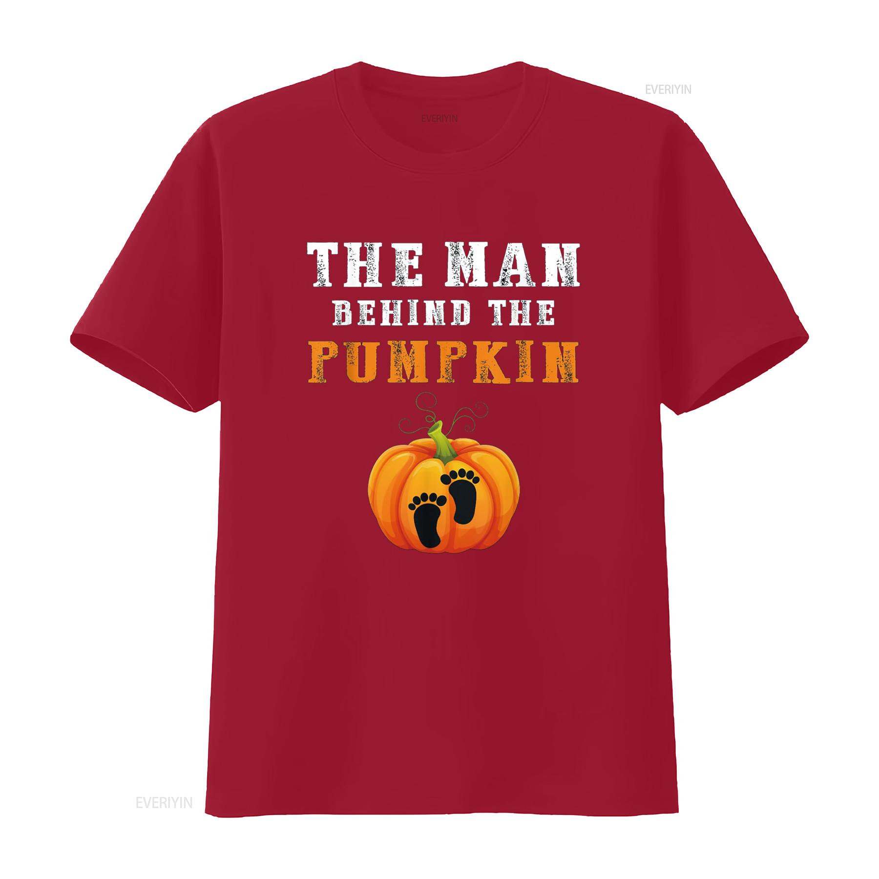 

The Man Behind Pumpkin Halloween Father To Be T Shirt vintage Washed Breathable Casual graphic Top For Everyday Wear S