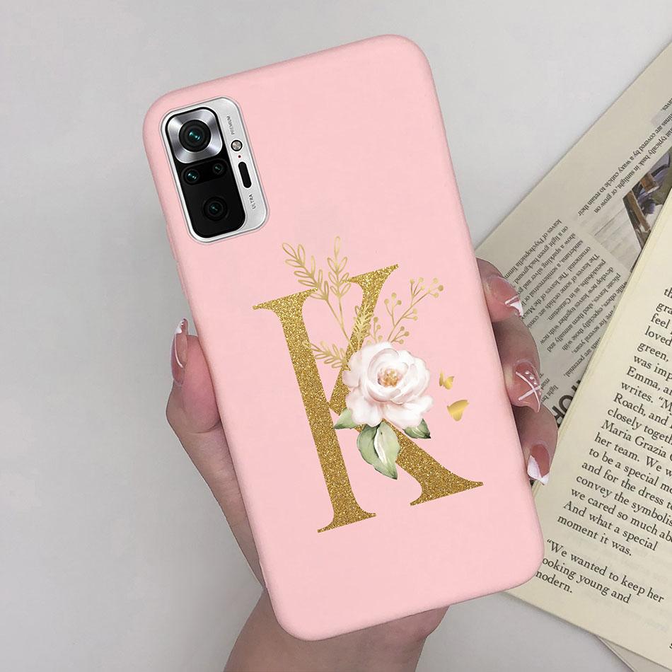 Cute Letters Case For Xiaomi Redmi Note 10 Pro Max 10S 10 S Soft Silicone Back Protective Cover Ultra Thin Slim Phone Case Funda