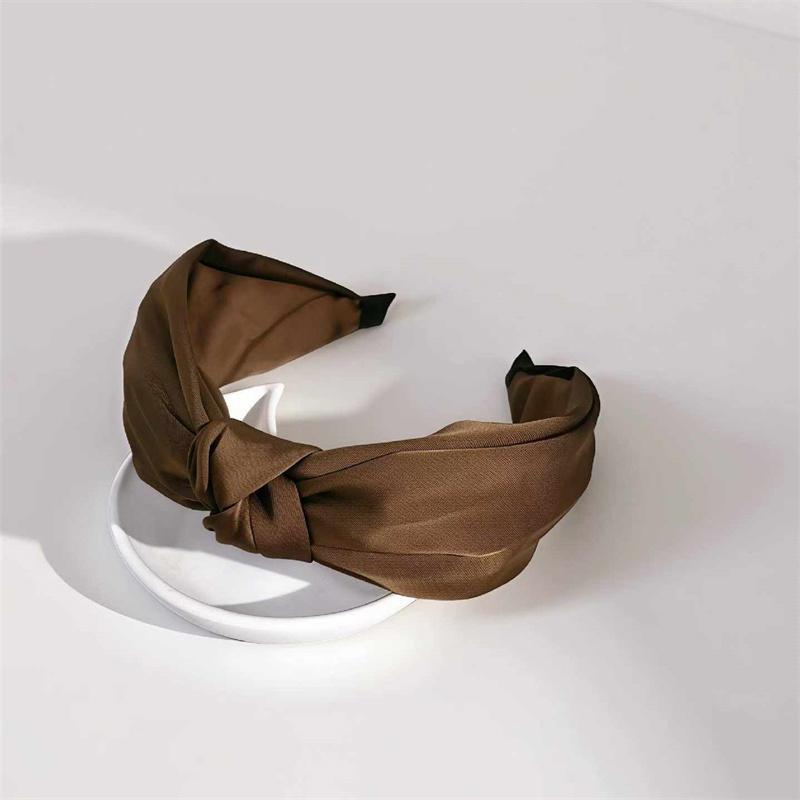 Top Bow Knot Satin Cloth Headband for Women Girls Daily Shopping Head Wears Simple Ladies Hair Hoop Accessories