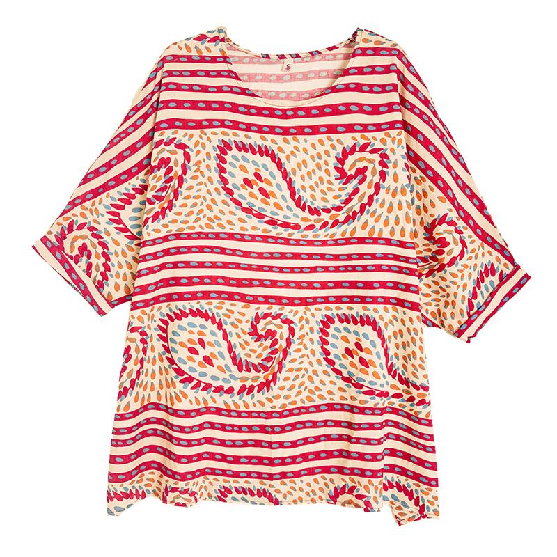 DIMANAF Plus Size New T-Shirt Women Loose Casual O-Neck Lady Tops Tees Shirts Flower Print Oversize Summer 2026