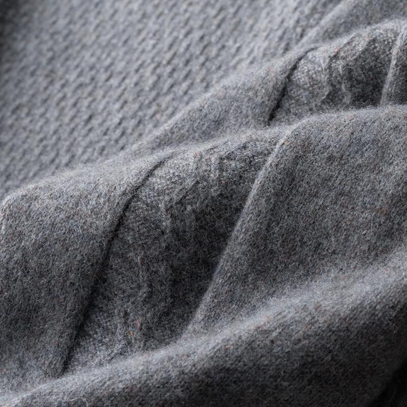 Dibinze Men's Plus Size Round Neck Cashmere Blend Sweater