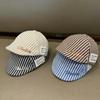 Fashion Striped Baby Beret Hat Spring Summer Letter Embroidery Short Brim Peaked Cap Boy Girl Toddler Kids Sun Visors