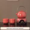 White Porcelain Portable Tea Set with Warming Stove