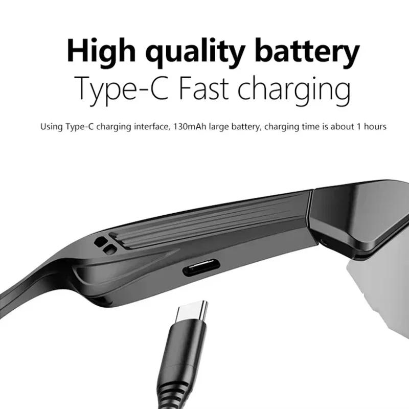 Smart Bluetooth 5.3 Glasses For Listening To Music/Phone Calls/Cycling/Sports Headphone UV Protection Sunglasses for Men Women