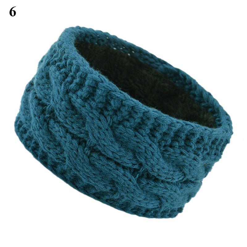 Heiße Winter Gestrickte Stirnbänder Warme Wollene Strick Ohrenwärmer Plüsch Dicke Wollstrick Sportstirnbänder Kältefeste Kopfbedeckung