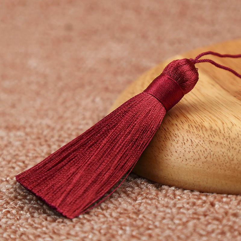 10pcs 8cm Tassel Earrings Polyester Silk Brush Pendant Earring Charm Satin Tassel DIY Jewelry Making Findings Handmade Craft