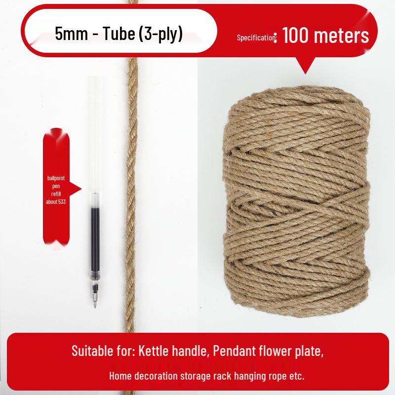 Hemp Rope: Handmade Thick String for DIY Weaving, Cat Scratching, Photo Wall Decor