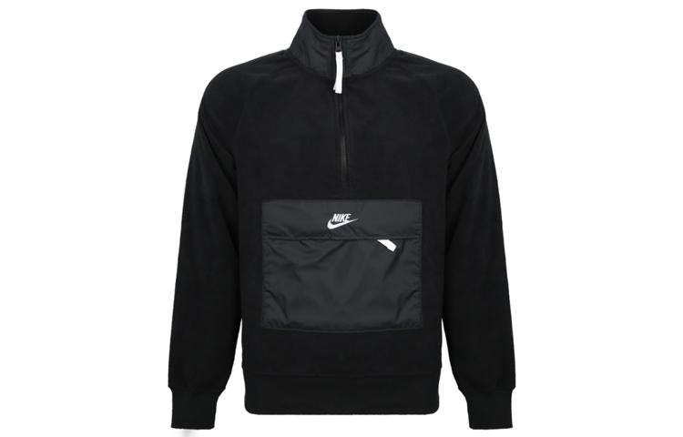 Nike Sweatshirts Men s Black Stand Collar Moderate Regular 929098-010 XL
