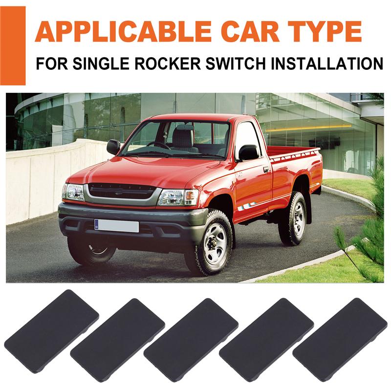 A58X-For Car For Boat DIY Parts 10Pcs Standby Rocker Switch Panel Cover Blank Back Plate Reserved Switch Dashboard Dustproof