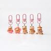 5-50Pcs Capibara Keychains Yellow Capybara Keyring For Bag Cell Phone Hanger Cute Car Key Pendant Small Gift Hairpin Accessories