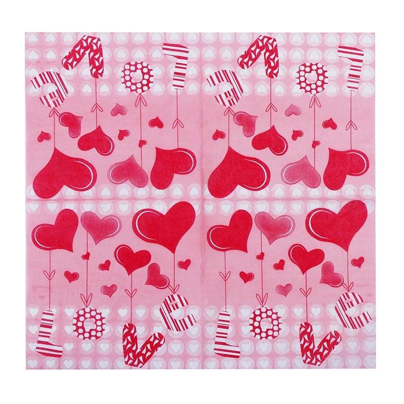 20pcs/Pac 33*33cm 2-Ply Disposable Party Napkin Wedding Ceremony Pattern