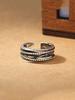 1pc Vintage Royal Style Thumb Knitted Multi-Layer Open Ring, Thick Adjustable Ring, Rugged Bohemian Elegant Ring
