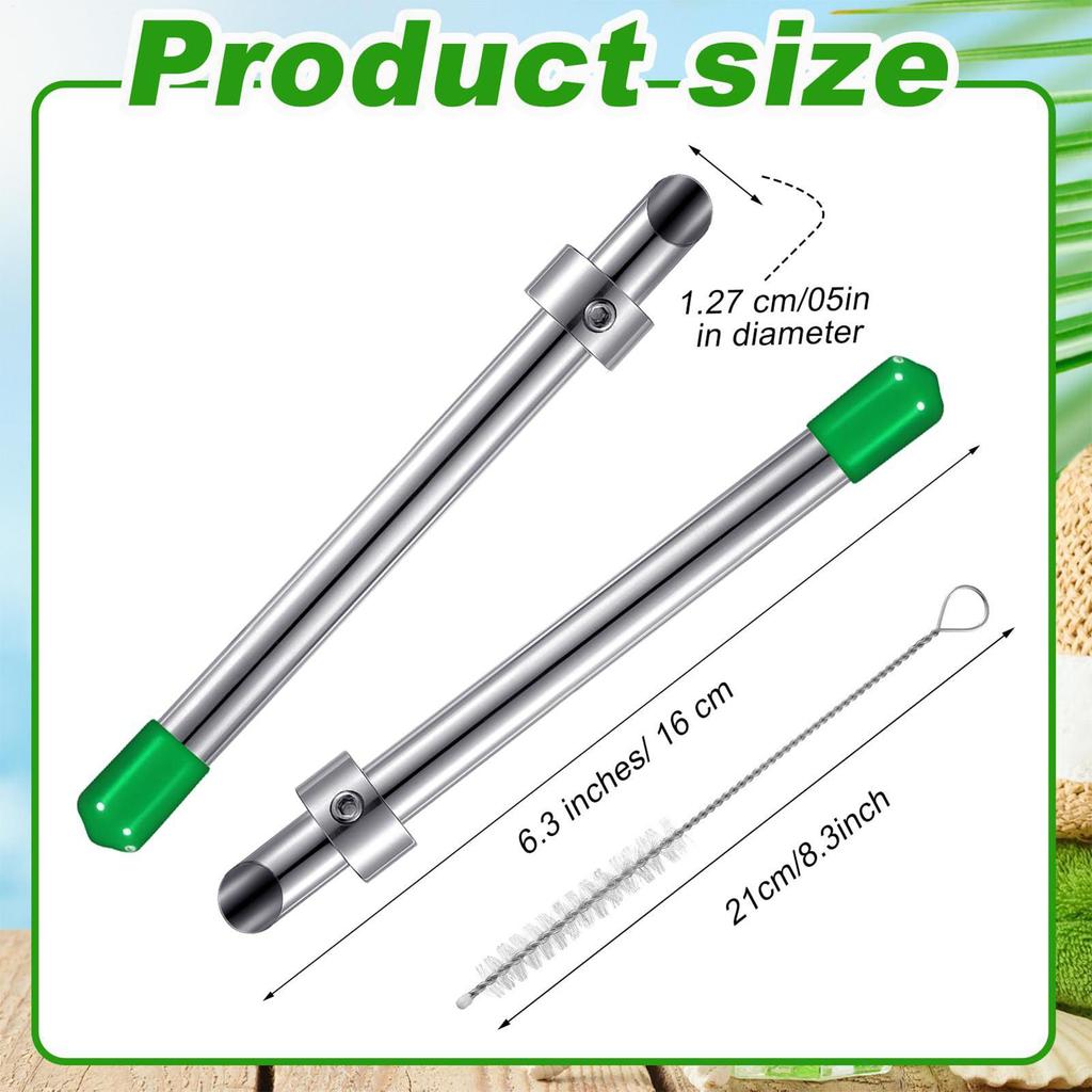 Straw Puncher For Cups Straw Hole Puncher Punching Tools Stainless Steel Kitchen Tools For Beverage Delicatessen Cafe Drinks