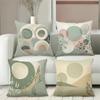 Modern Geometric And Floral Pattern Throw Pillows Polyester Pillowcase, Sofa Decorative Cushion Cov Headboard Pillow