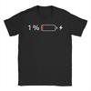 1% Battery T-Shirts for Men  Cool Cotton Tees Crewneck Short Sleeve T Shirts Plus Size Clothes