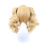 High Quality Quinn Cosplay Wig Short Golden Blond  Mix Curly With Clip Ponytails Heat Resistant Synthetic Hair Wigs + Wig Cap