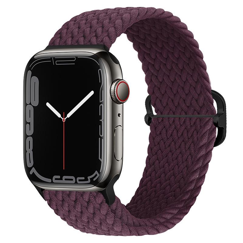 Elastic Woven Nylon Band F Smart Apple Watch Band 40 41 44 45MM Iwatch SE8 7 5 6 , Alloy Buckle Sport Soft Breathable Accessories Strap Blet Bracelet