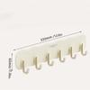 Wall Mounted Six Rows Hooks Heavy Duty Kitchen Storage Hook Towels Robe Hook  Home Organization