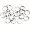 10pcs/Lot No Fade Stainless Steel 18mm Diameter Adjustable Rings Setting with 2mm Loop Connector DIY Jewelry Making Accessories