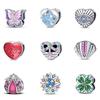 S925 Silver DIY Heart Flat Bead Pendant Bracelet Necklace Jewelry Making Kit with Charm Beads