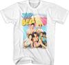 Saved By The Bell TV-Show Besetzung Am Strand Mit Sonnenschirm Herren T-Shirt
