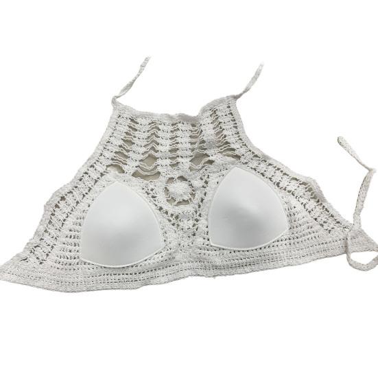 Letní Crop Top Pletená ramínka na špagety s odhaleným pasem bez zad Šaty bez ramínek