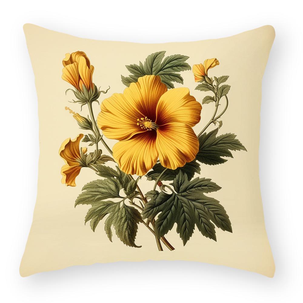 New Flower Series Pillowcases Simple Sofa Decorative Pillows Car Seat Cushions