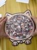 135pcs Cat-shaped Wooden Jigsaw Puzzle Gifts for Cat Lovers Home Decorations Unique Irregular Puzzle Pieces Game Birthday Xmas
