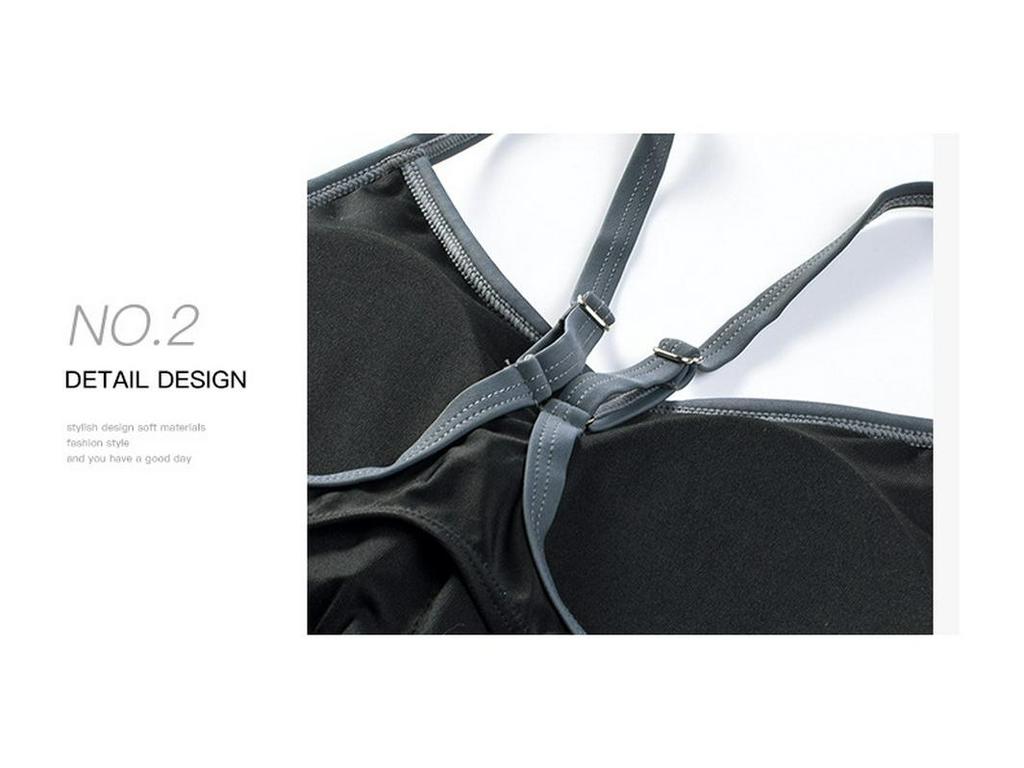 European & American Backless Ruched High-Waist One-Piece Swimsuit for Women - 2023 New Fashion Conservative Style