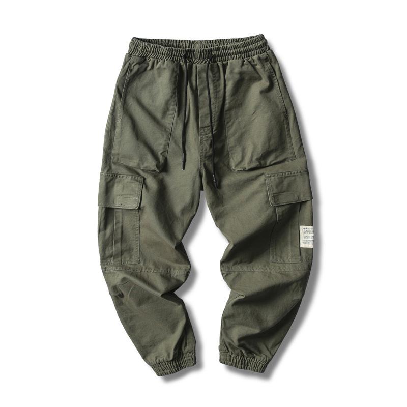 Men's Cargo Pants Casual Work Pants Loose Multi-Pocket Straight Leg Pants