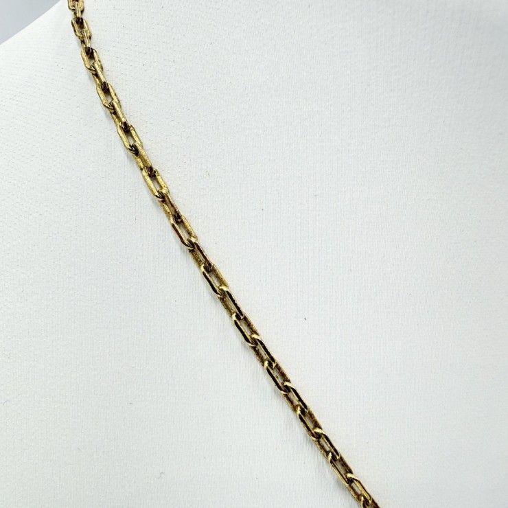 Used GIVENCHY GG Logo Vintage Necklace Gold Tone Chain Women's Total Length 38cm
