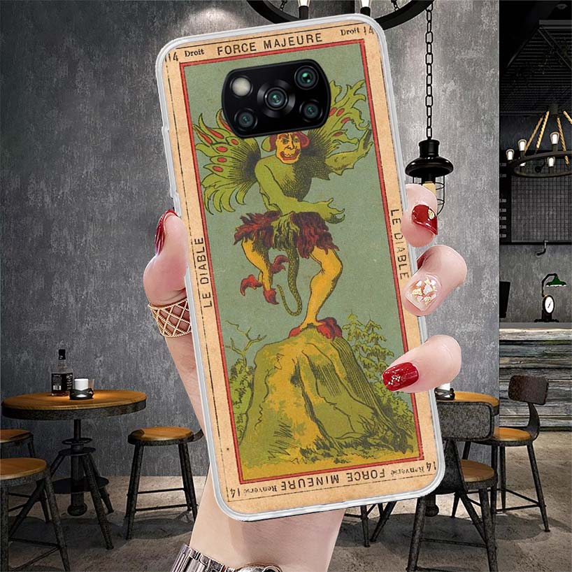 Tarot Cards Reading Art Soft Phone Case For Xiaomi Redmi 15C 15 13C 13 Poco X5 X6 X7 F7 Ultra M7 12C 12 10 10C 9C 9A 9T 9 Fundas