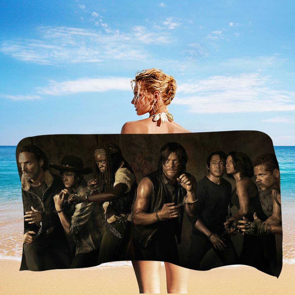 

Thrilling Movie The W-Walking D-Dead Microfiber Blanket Quick Drying Towels Oversized Printing Super Absorbent Towel Blanket W40*H60(CM)