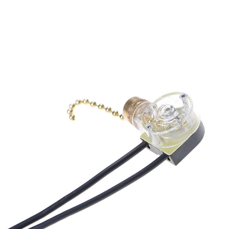 2ks Praktický stropní ventilátor Světlo Nástěnné svítidlo Náhradní retro tahací řetězový spínač